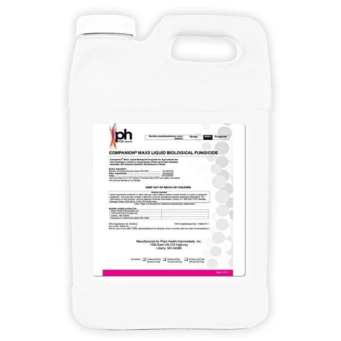Companion Liquid Biological Fungicide COMPANION MAX 2.5 JUG 1 Companion Liquid Biological Fungicide COMPANION MAX 2.5 JUG