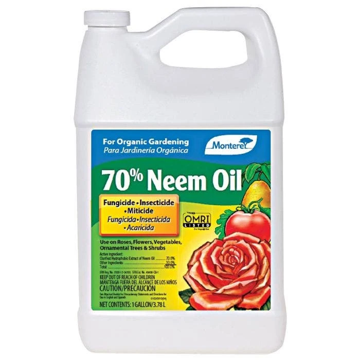 70% Neem Oil Insecticide, Miticide And Fungicide, 1 Gallon 1 70% Neem Oil Insecticide, Miticide And Fungicide, 1 Gallon