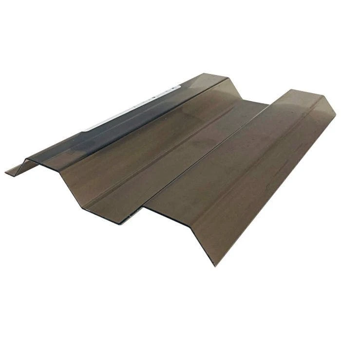 Polycarbonate Panel Greca Corrugated, Bronze, 4' X 16' 1 Polycarbonate Panel Greca Corrugated, Bronze, 4' X 16'