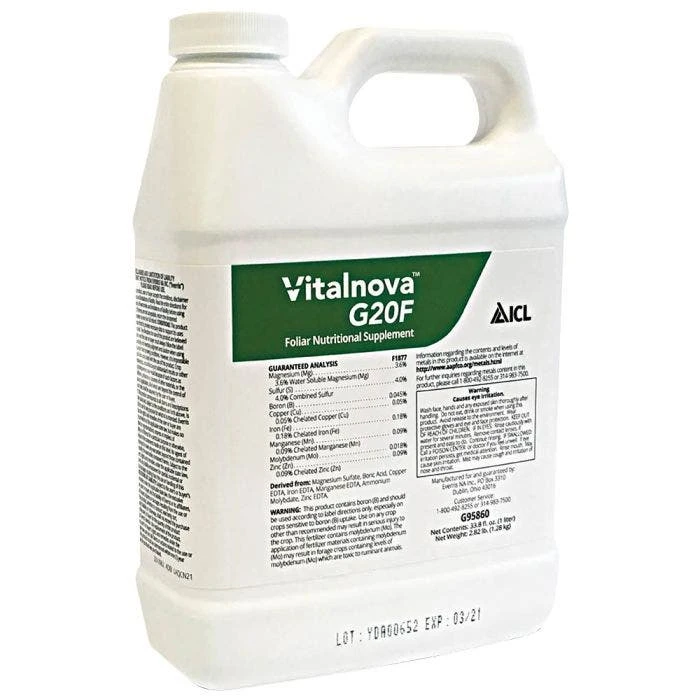 Vitalnova; G20F Foliar Nutritional Supplement, 1 Liter 1 Vitalnova; G20F Foliar Nutritional Supplement, 1 Liter
