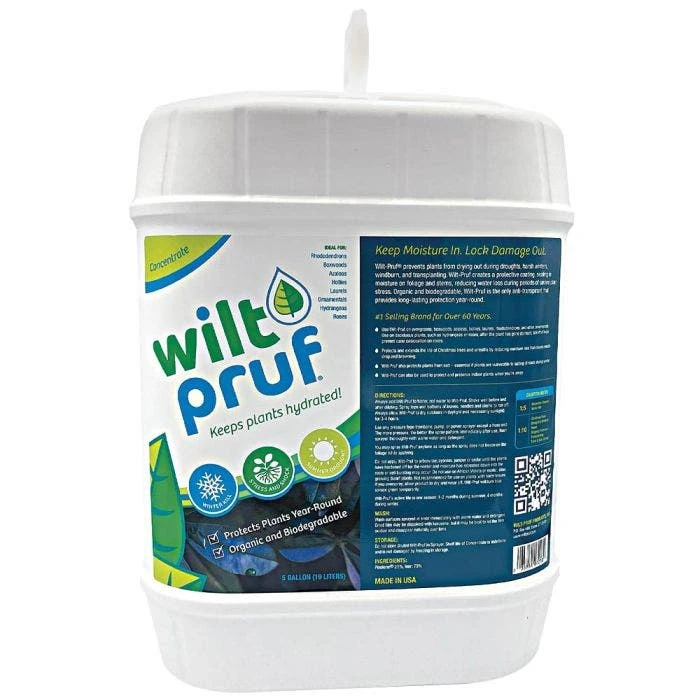 Wilt-Pruf Anti-Transpirant Plant Protection 5 Gallon Concentrate 1 Wilt-Pruf Anti-Transpirant Plant Protection 5 Gallon Concentrate